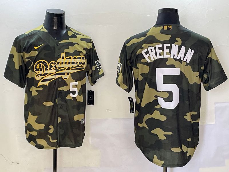 Men Los Angeles Dodgers #5 Freeman Camo Joint Name 2025 Nike MLB Jersey style 11->los angeles dodgers->MLB Jersey